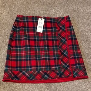 Vineyard Vines Red and Green Plaid Mini Skirt